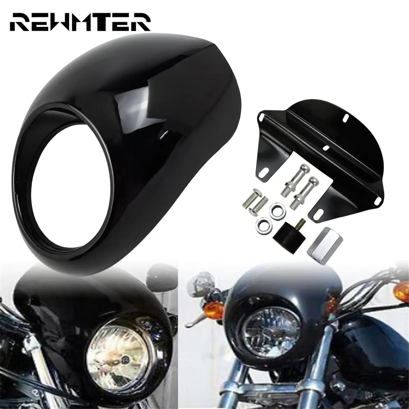 Couvercle de carénage de phare de moto ABS, support de fourche avant pour Harley Sportster XL 1200 883 Iron Dyna FX/XL 73-Up FXD