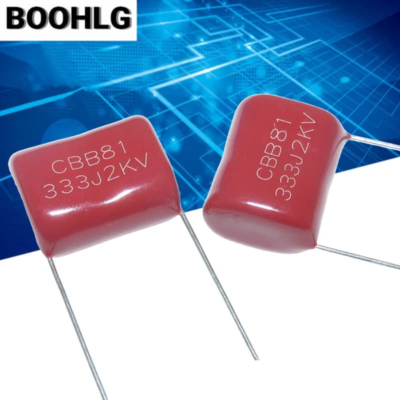 10 pièces condensateur à Film de polypropylène métallisé CBB81 2000V 103J 153J 183J 223J 333J 2KV 103 153 183 223 333 pas 20mm