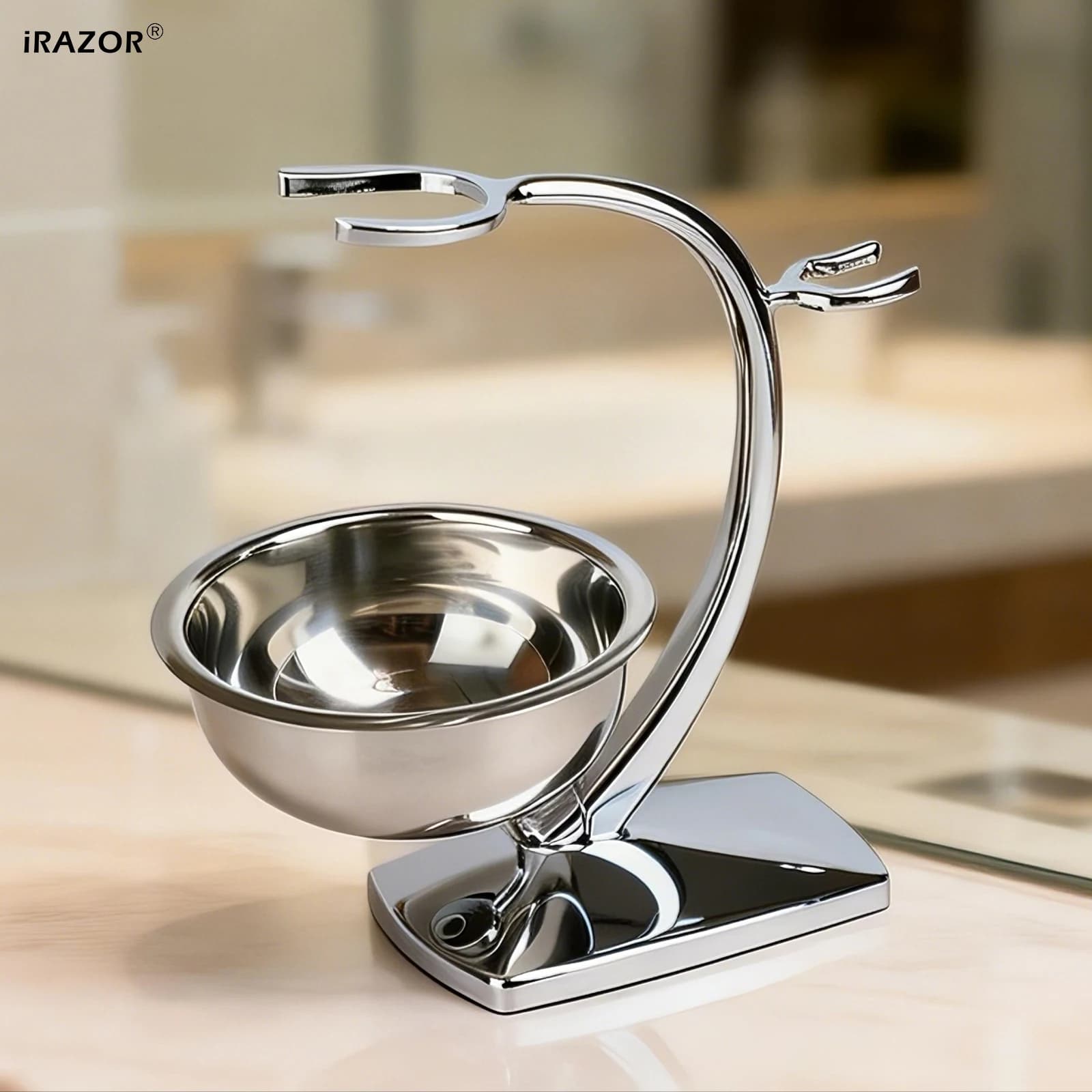 iRAZOR – brosse de rasage et porte-rasoir pour hommes, avec bol à savon, ensemble d'outils pour rasoir masculin