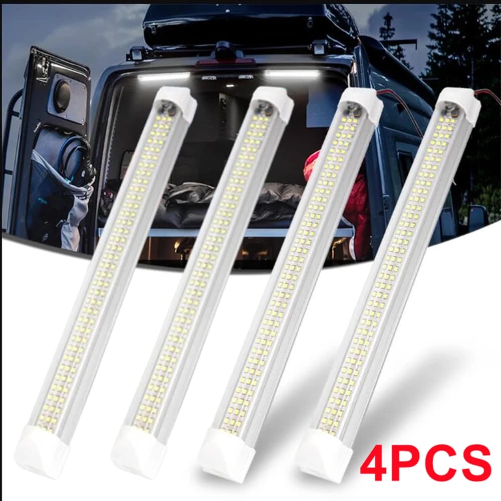4 lampes LED 12V pour camping-car, caravane, camping, accessoires de camping-car, 72 LED, lampe 12V, éclairage LED pour camping-car, caravane