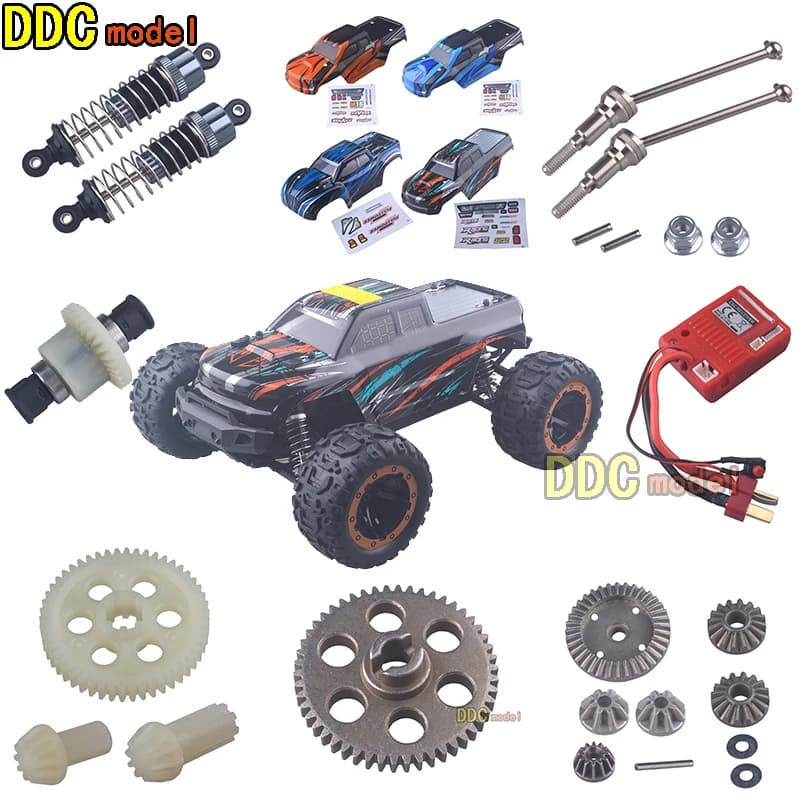 HAIBOXING 1/16 pour hbx16889 16889A SG1601 télécommande pièces de rechange de voiture RC mise à niveau engrenage métallique roue d'amortisseur différentiel