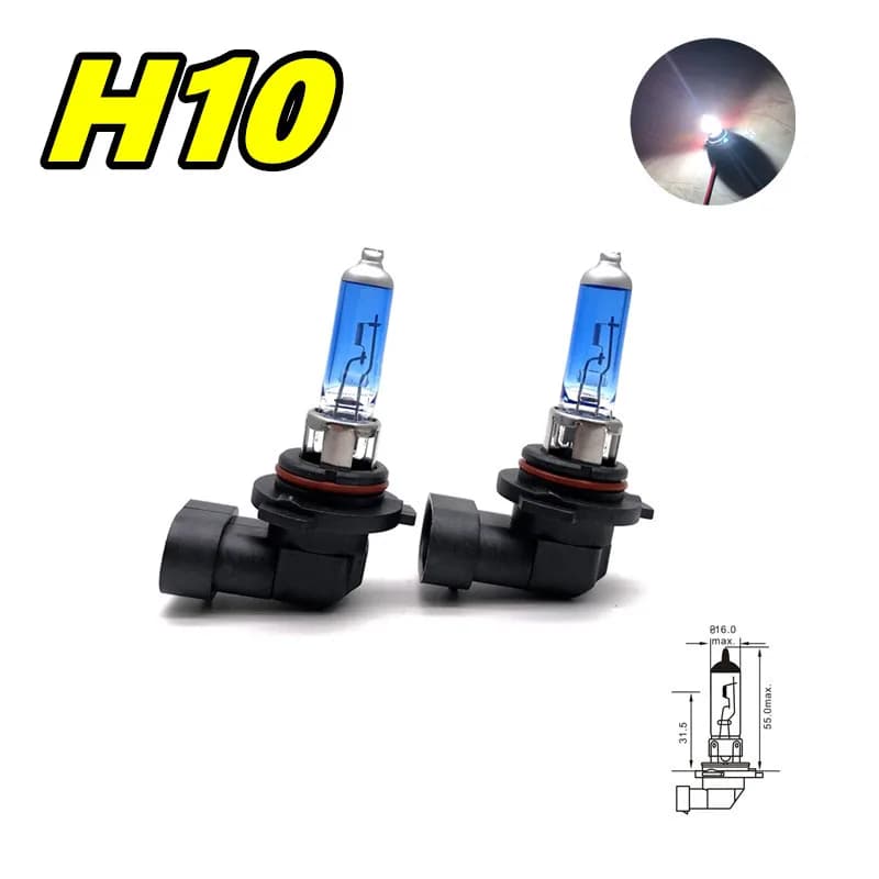 Ampoule halogène H10 42W 12V, 2 pièces, phares antibrouillard Super blancs, feux diurnes 5800K PY20D 100W
