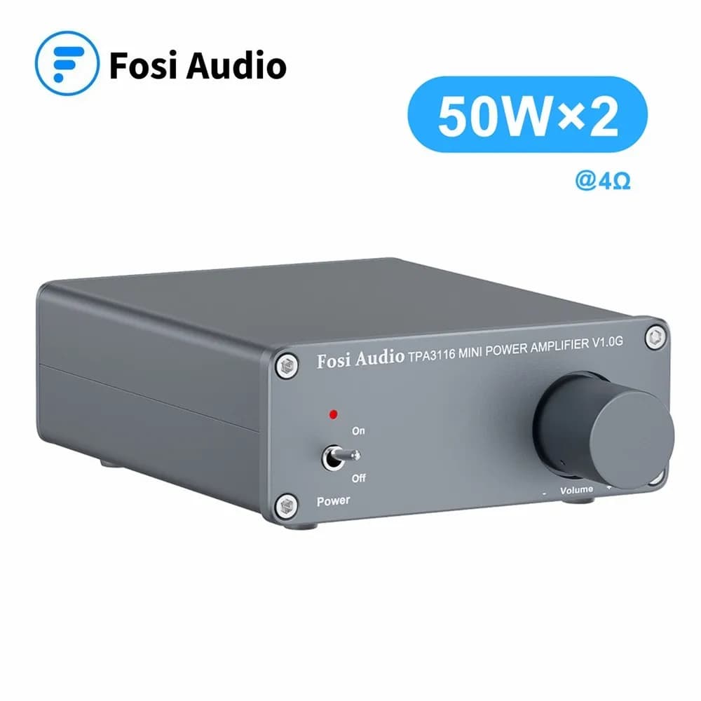 Fosi Audio 2 canaux TPA3116D2 amplificateur Audio stéréo classe D 50W X 2 - V1.0 amplificateur de puissance pour haut-parleurs passifs domestiques