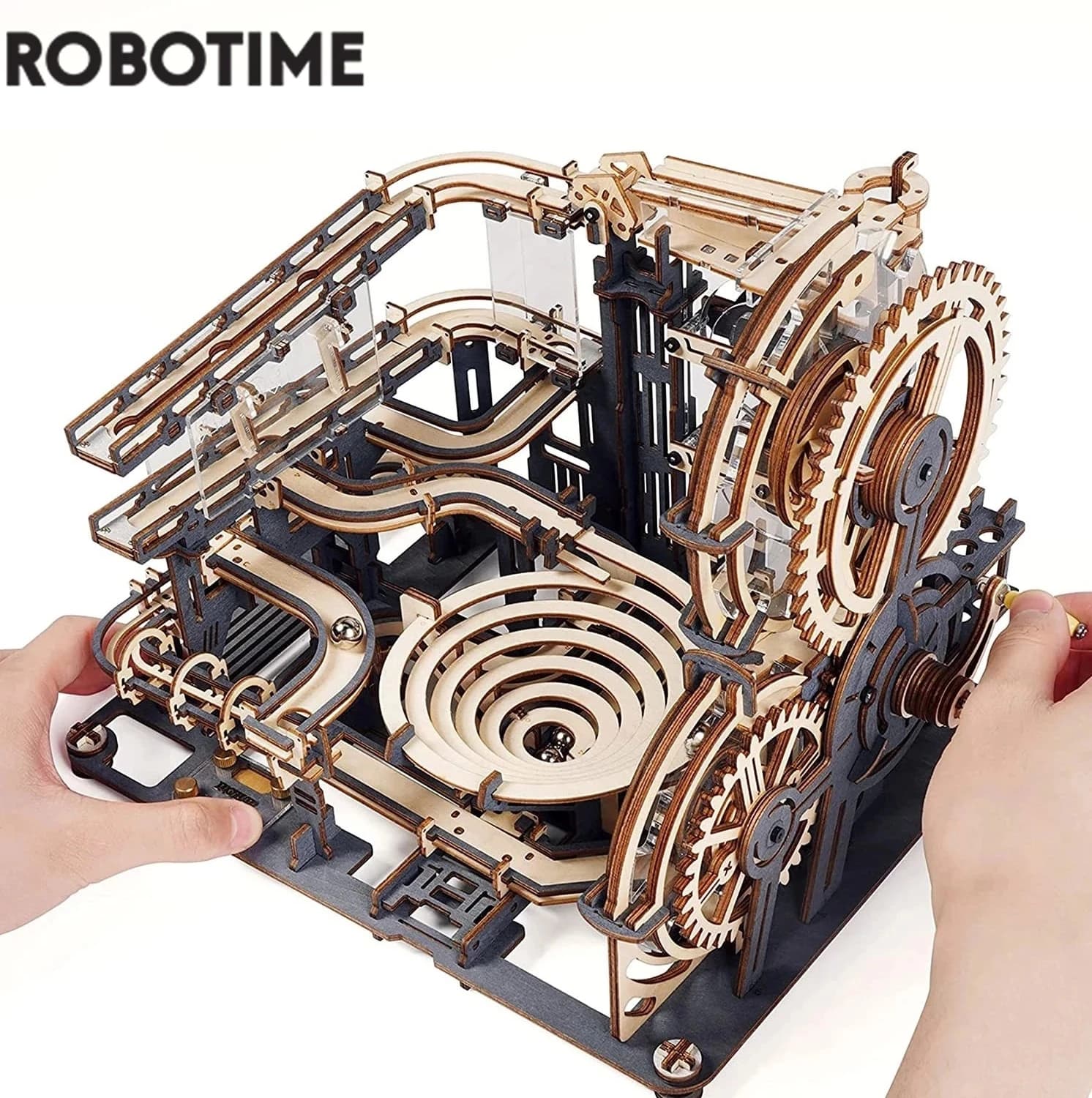 Robotime – Puzzle 3D en bois Rokr pour enfants et adultes, ensemble de 5 modèles d'assemblage de blocs de construction, cadeau pour adolescents, ville de nuit