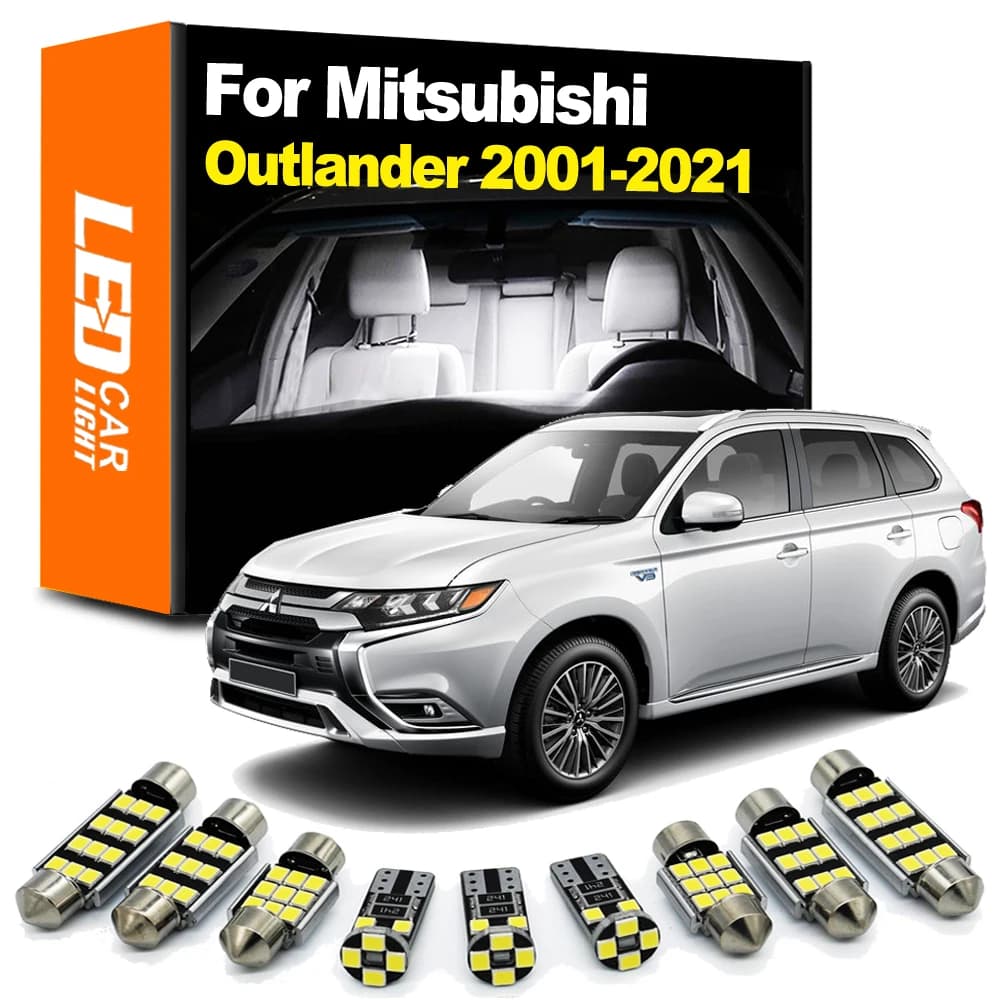 Zoomsee intérieur LED pour Mitsubishi Outlander 1 2 3 I II III 2001-2017 2018 2019 2020 2021 Canbus voiture ampoule dôme carte lumière Kit