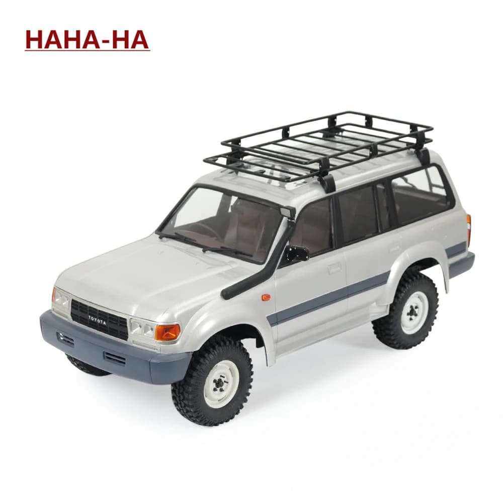 Support de toit rigide LC80, échelle 1/10, échelle arrière intérieure, support de roue de secours, tuba, lampe LED pour chenille RC TRX4 SCX10