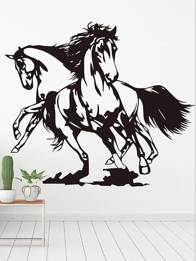 Autocollant mural en vinyle pour chambre à coucher, grands chevaux, course, voiture, camping-car, aventure quelque part, Nairobi, Orn, animal, décalcomanie
