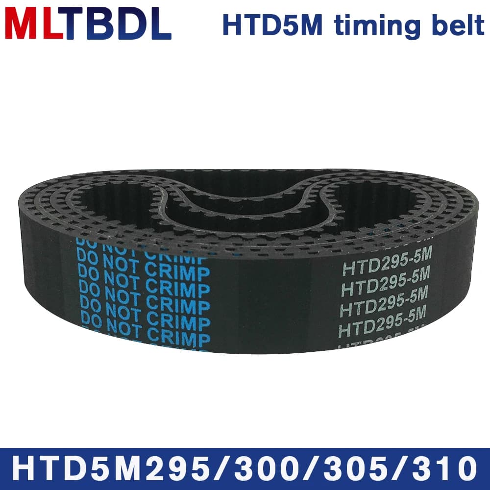 HTD 5M courroie de distribution 295/300/305/310mm longueur 10/15/20/25mm largeur 5mm pas poulie en caoutchouc dents de courroie 59 60 61 62 courroie synchrone
