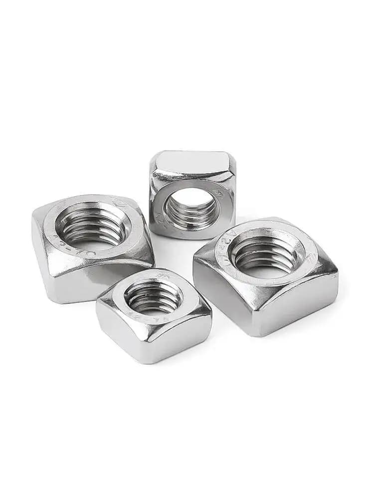 Écrous carrés en acier inoxydable 304 A2 M3 M4 M5 M6 M8 M10 M12 DIN557