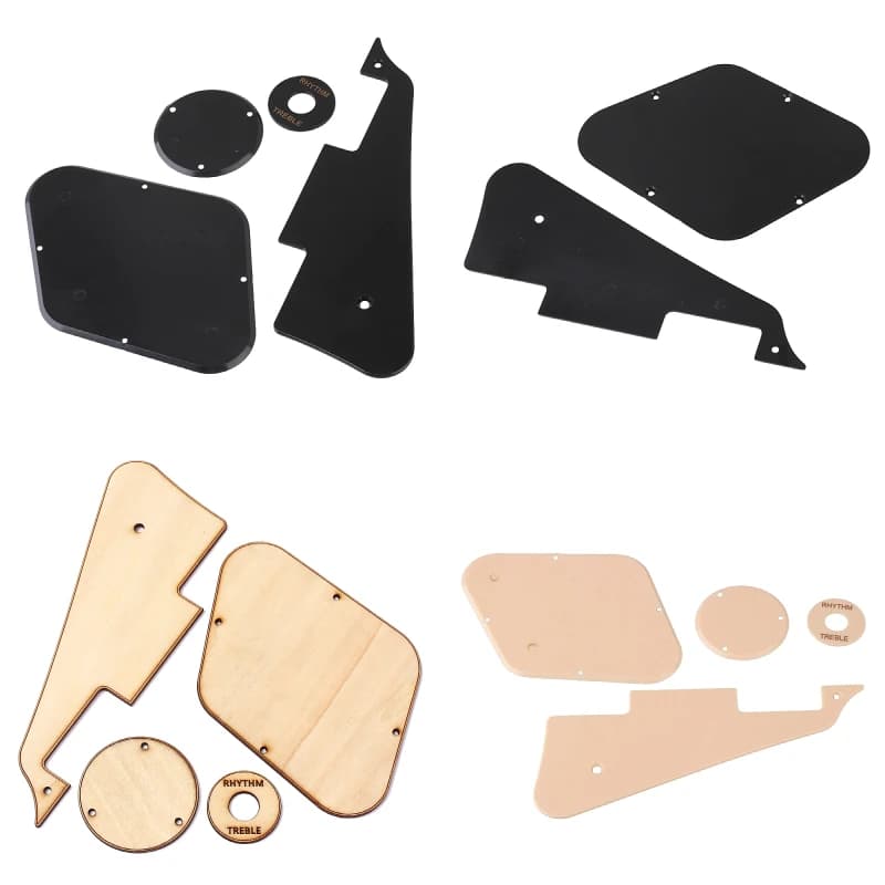 Couvercles de commutateur de cavité de plaque à gratter, crème, noir, JEMaple, bois, Les Paul, USA, 514 Guard, Truss Control, Gibsonlp