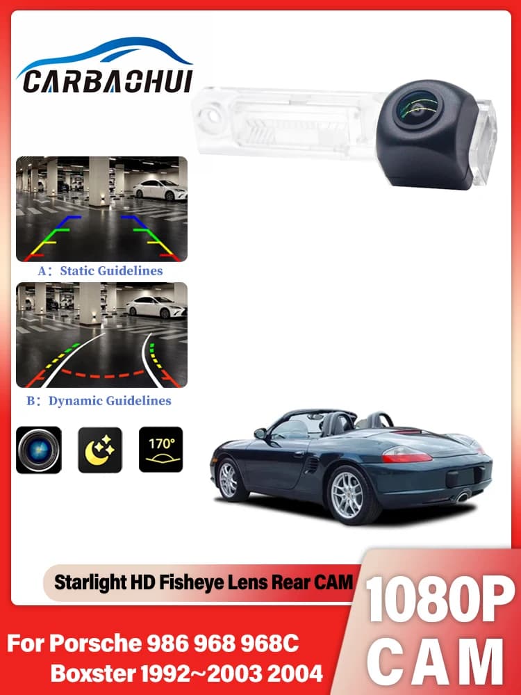 Caméra de recul pour Porsche 986 968 968C Boxster 1992 ~ 2004 CCD HD, Vision nocturne, caméra de recul étanche, haute qualité, RCA