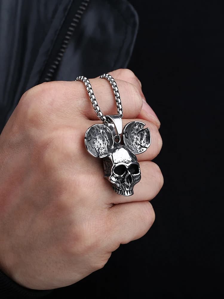 Onlysda-Pendentif Tête de Mort Coulissante en Acier Inoxydable pour Homme, Bijoux Hip Hop Rock, Nouvelle Collection, OSDZ163