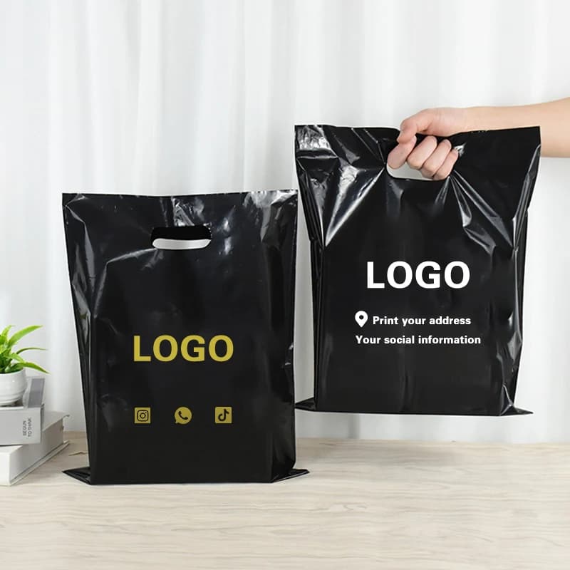 Sac cadeau publicitaire imprimé avec Logo couleur des deux côtés, sacs d'emballage pour petites entreprises, sacs personnels avec Logo personnalisé, 200 pièces/lot