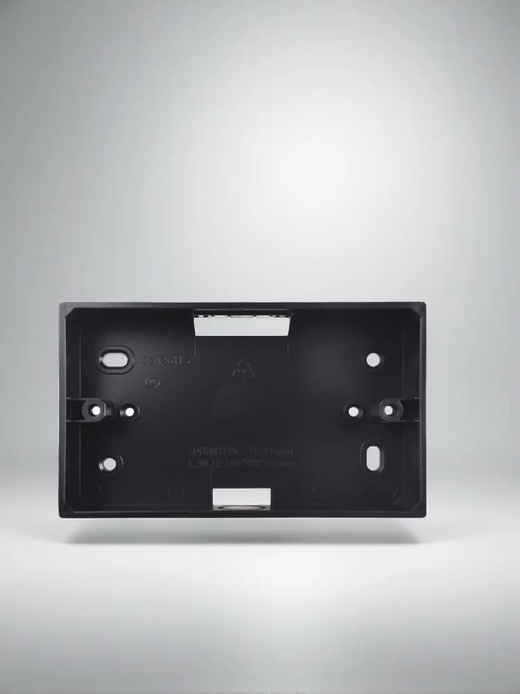 Coswall – boîte externe noir mat, gris, blanc, 146mm x 86mm x 35mm, pour interrupteur ou prise 146x86mm, s'adapte à toute position de surface murale