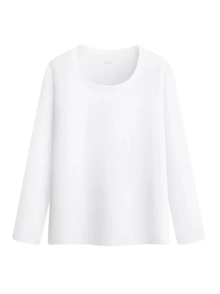 MRMT 2026 Nouveau T-shirt en coton pour femme à manches longues, couleur unie, T-shirts décontractés pour femme, hauts et tee-shirts pour femme