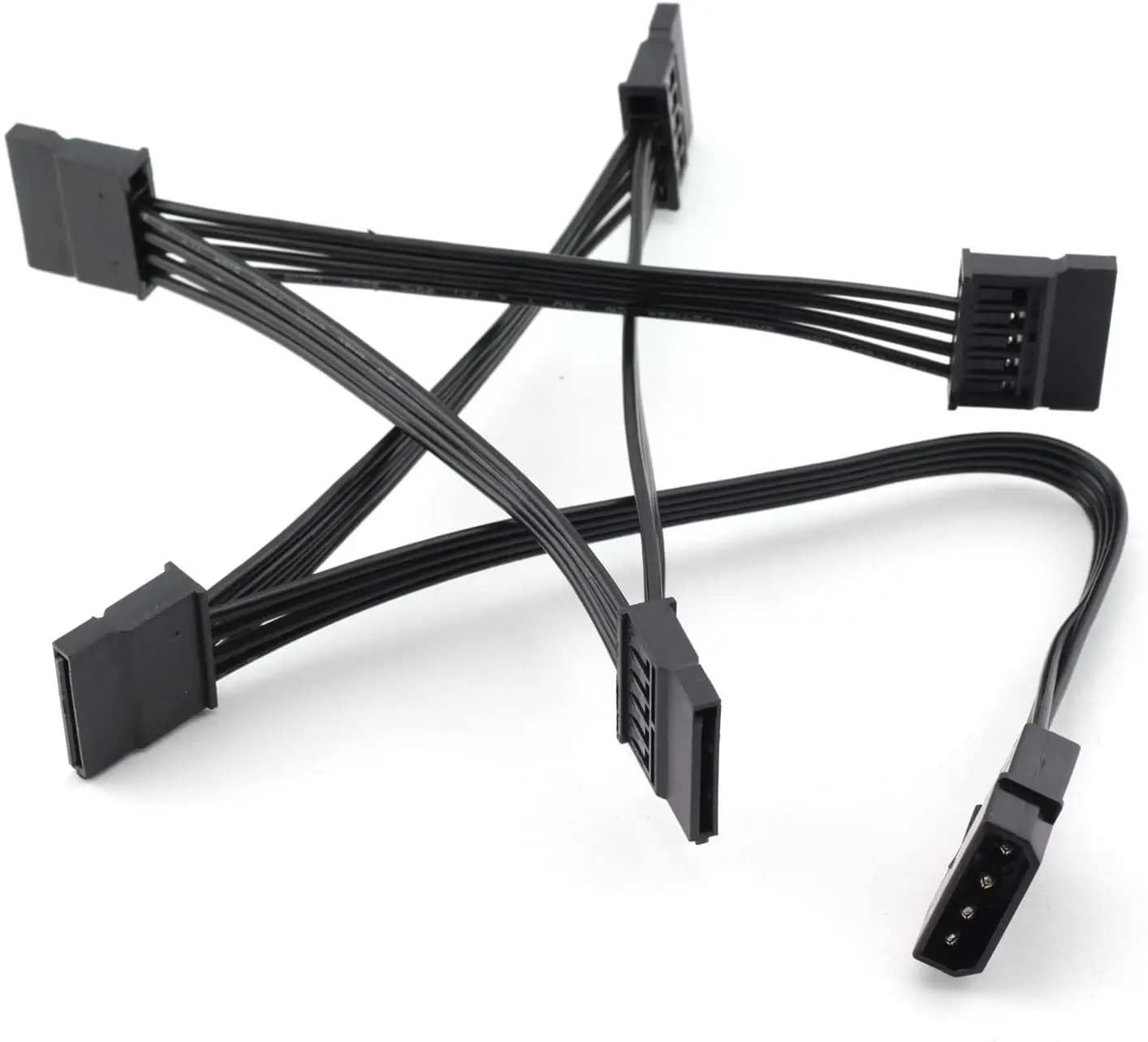 Adaptateur d'Alimentation SATA 15 Broches, Grand IDE 4P Mâle à 5 SATA 15 Broches Femelle, Câble d'Extension, Mathiateur, Connecteur IDE vers SATA