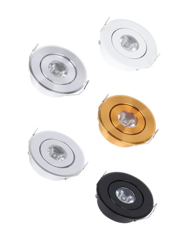 Spot LED encastré dimmable COB Mini LED 5W AC 85-265V, nickel satiné, miniature, pour intérieur et extérieur