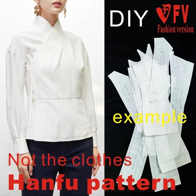 Vêtements de modèle de bricolage vêtements pour femmes cross-urs Hanfu chemise 1:1 faisant BHF-011 de diagramme de couture