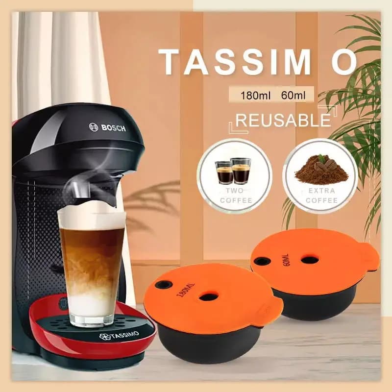 ICafilas Capsules de café rechargeables pour Machine Tassimo BOSCH-s, dosette de café réutilisable, Machine à crème écologique