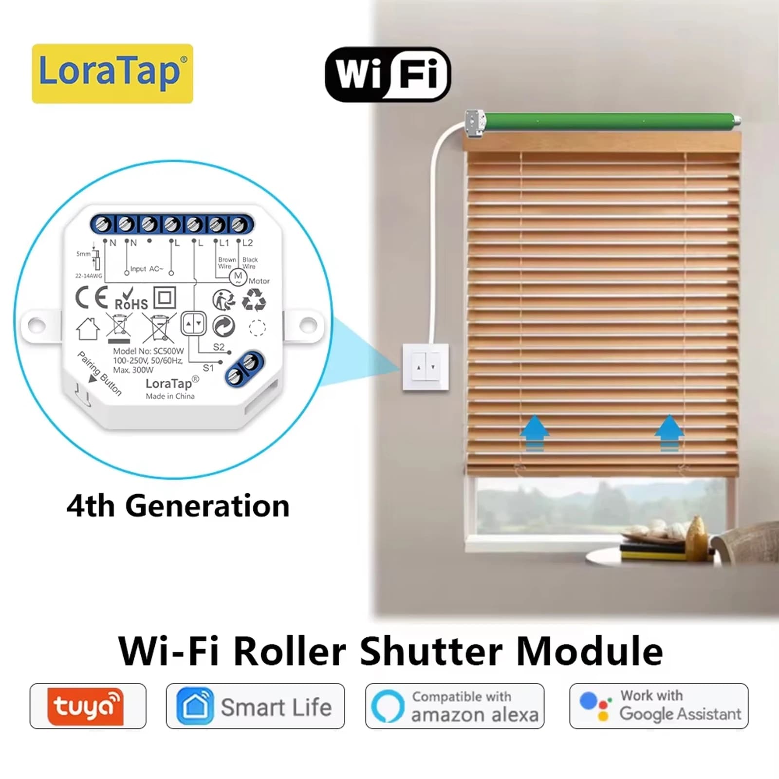 Module de commutateur de rideau intelligent Tuya WiFi, pour volet roulant, stores de fenêtre, télécommande App, pourcentage Google Home Alexa DIY