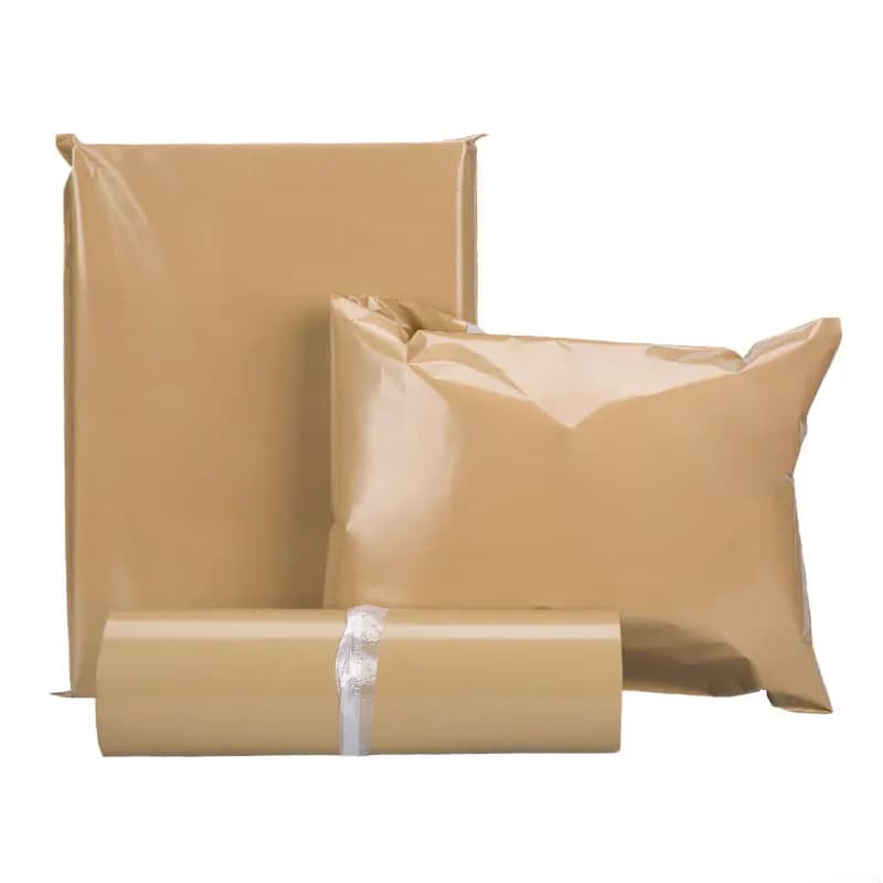 Sacs d'expédition enveloppe couleur thé au lait, 50 pièces, sacs de courrier en plastique imperméables pour vêtements, sac de courses pliable, pochette d'expédition épaisse