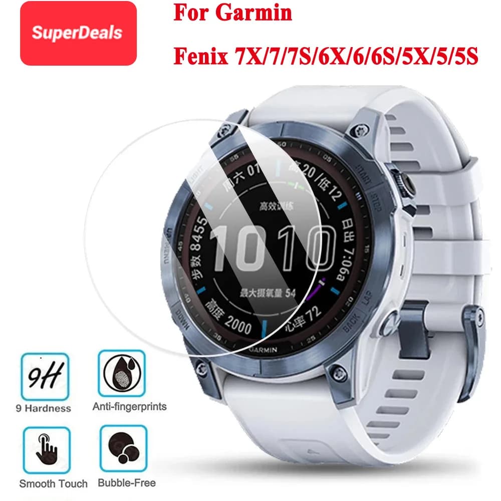 Film de Protection d'écran en verre trempé 9H Premium, pour montre Garmin Fenix 7 7S 6 6S 6X Pro 5s 5 Plus