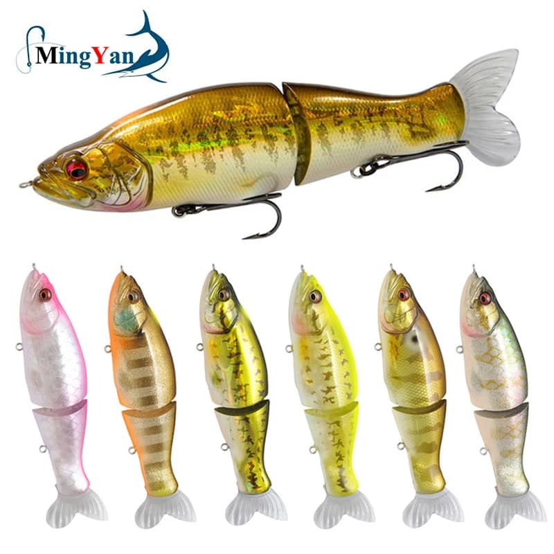 1 pièces 135mm 28g appât articulé Shad planeur Swimbait leurres de pêche corps dur coulant lent articulé bar brochet leurres matériel de pêche