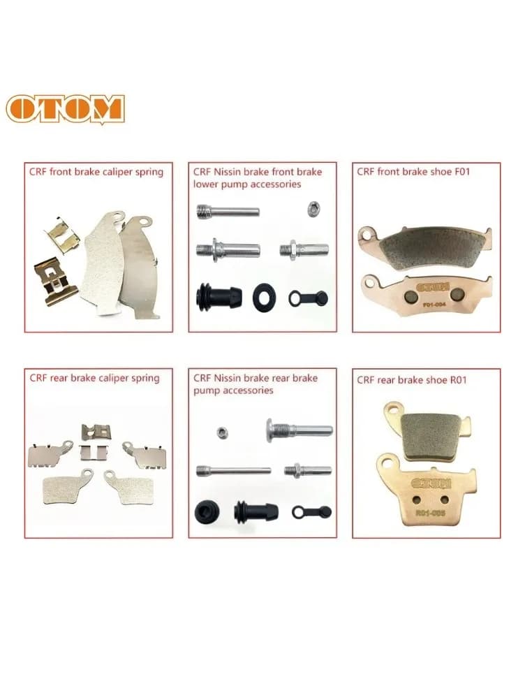 OTOM-Pièces de réparation d'étrier de frein de moto avec goupille de guidage d'étrier à Nissan, coussinets d'isolation à ressort pour HONDA CR125, CRF150, CRF250 CR