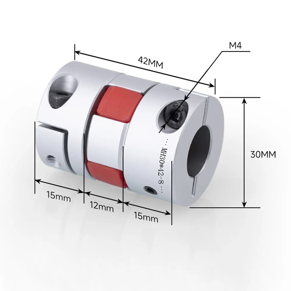 Série GR GS14 D30 L42 1 pièce, coupleur flexible à mâchoires pour arbre, taille d'arbre CNC, accouplement à deux mâchoires 5/6/8/9.5/10/12/12.7/14/15/16mm