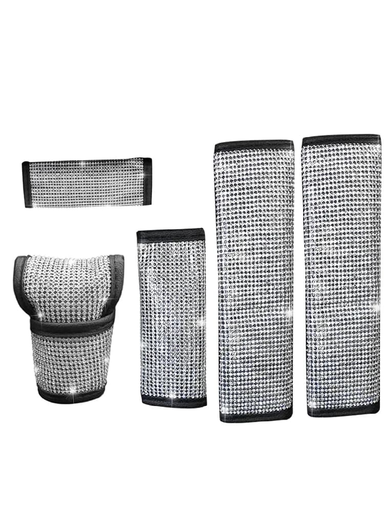 Couverture automatique de poignée de porte de sécurité, accessoires de décor de voiture de diamant de couverture de poignée de protection de voiture de cristal de lustre