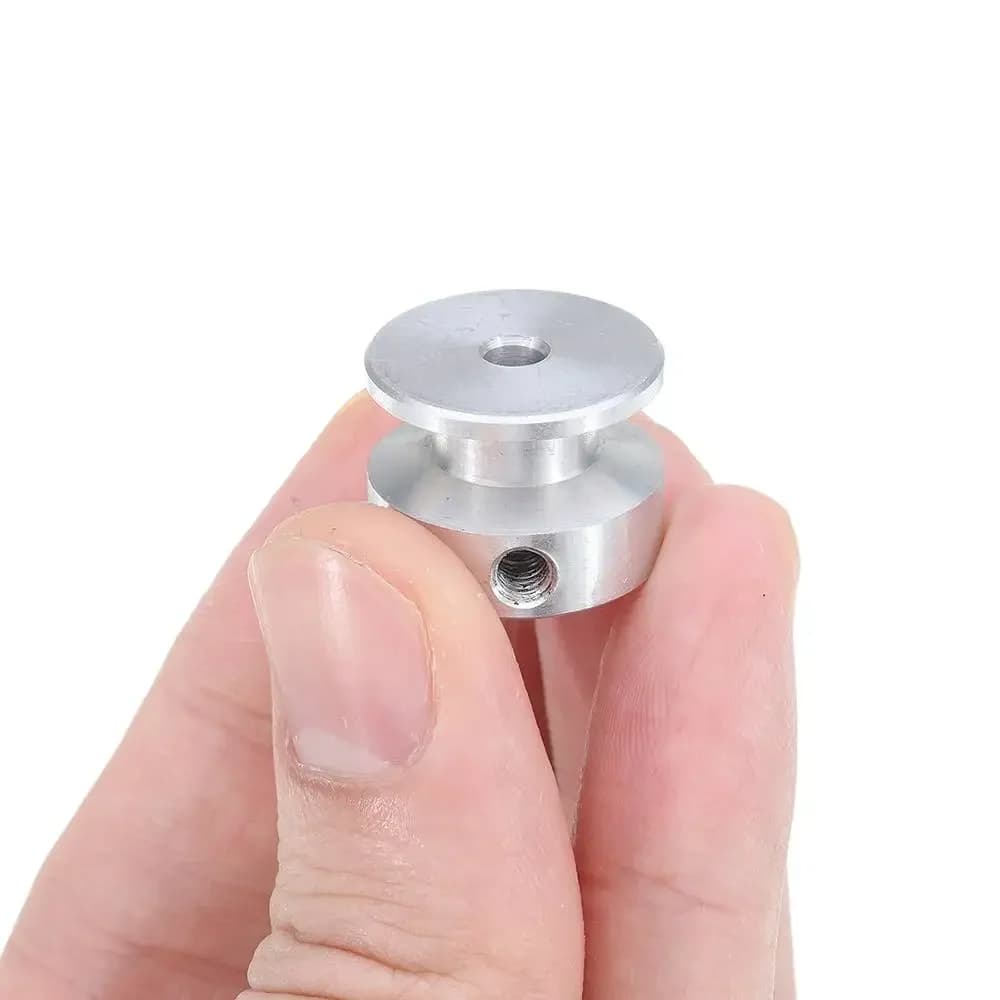 Poulie 4/5/6/8/10mm en alliage d'aluminium, roue de poulie à alésage fixe à rainure unique pour arbre moteur, courroie de 6mm
