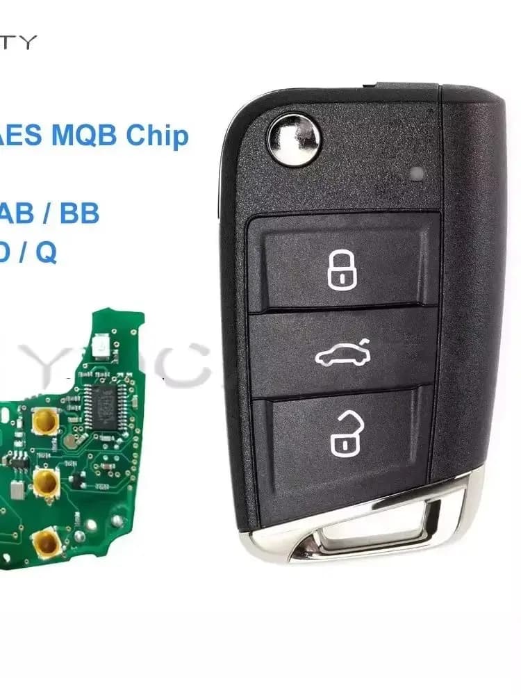 YOCASTY-Clé de voiture à distance, 433MHz, puce Megamos MQB, VW Golf Mk7, Polo Tiguan, Skoda Octavia Valentine 2012-20175G6959752AB BB 6V095975OJ