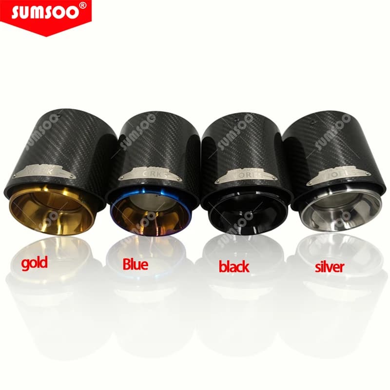 Véritable embout d'échappement SUMSOO 1 pièce en chrome noir et fibre de carbone, compatible avec Mini Cooper R55 R56 R57 R58 R59 R60 R61