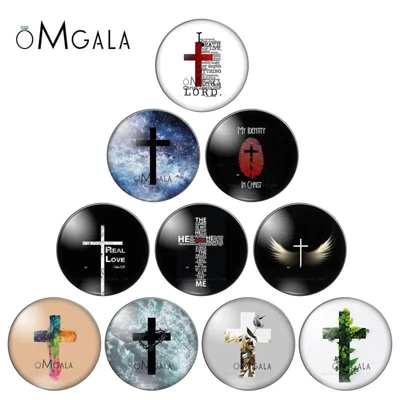 Ailes croisées, motifs de citation biblique, mélangés, 10 pièces, 12mm/18mm/20mm/25mm, photo ronde, cabochon en verre, démo, dos plat, résultats de fabrication