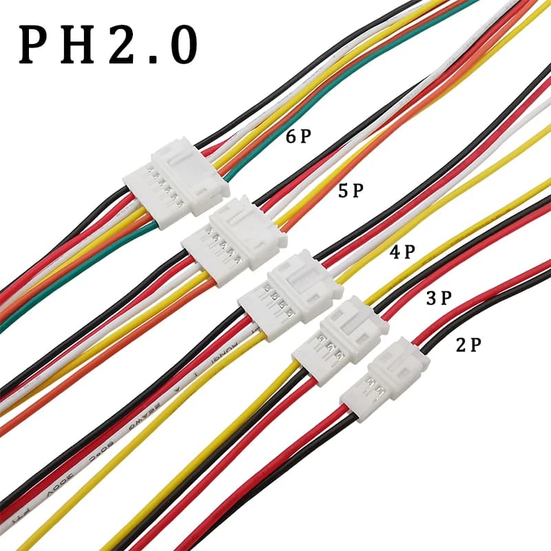 1/2/5 paires 26AWG Micro JST connecteur de fil JST-PH 2.0 2P 3P 4P 5P 6Pin prise mâle femelle connecteur câble JST PH 2.0 15CM fil