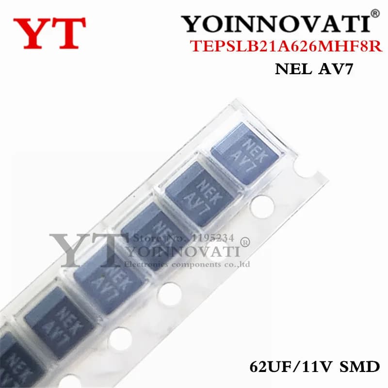 TEPSLB21A626 F8R successif NEL AV7 62UF/11V SMD, 5 pièces-100 pièces