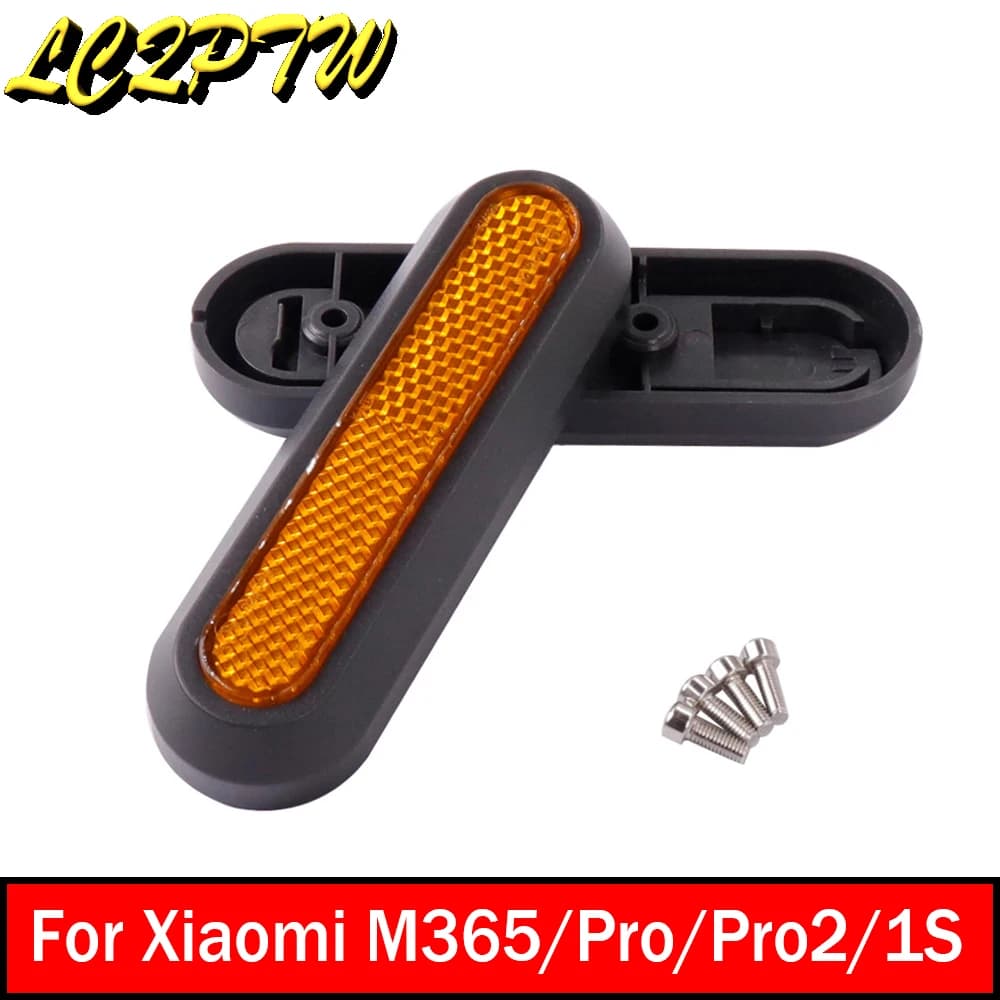 Couverture de roue pour trottinette électrique Xiaomi Pro 2/1s/M365, coque de protection, avant et arrière, pièces de moulage de sécurité, réflecteur jaune