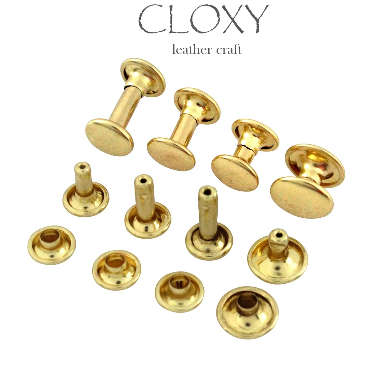 Rivet Rond en Laiton à Double Capuchon, Clou de Collision, Sac Artisanal en Cuir, Ceinture, Vêtements, Chaussures, Fixation de Décoration, 100 Pièces