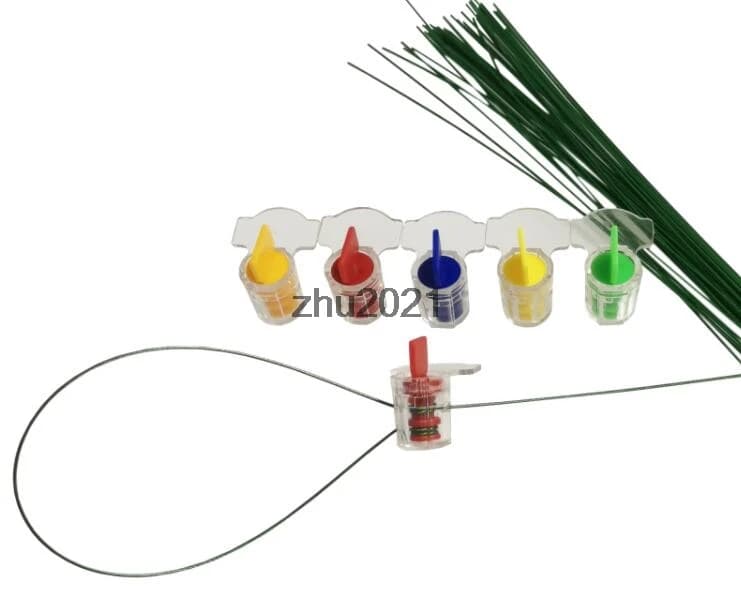 Joint de compteur d'eau et électrique facile à utiliser, 20 pièces, joint de plomb antivol sans fil en forme de bouton, noir rouge Orange jaune bleu vert