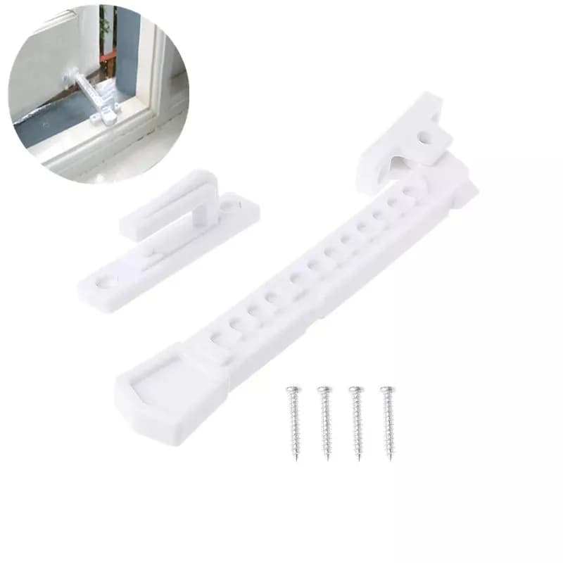 Attelle de fenêtre en ABS avec vis, serrure de ceinture de fenêtre, loquet de fenêtre de sécurité pour enfants, butée de position de loquet de séjour, nouveau