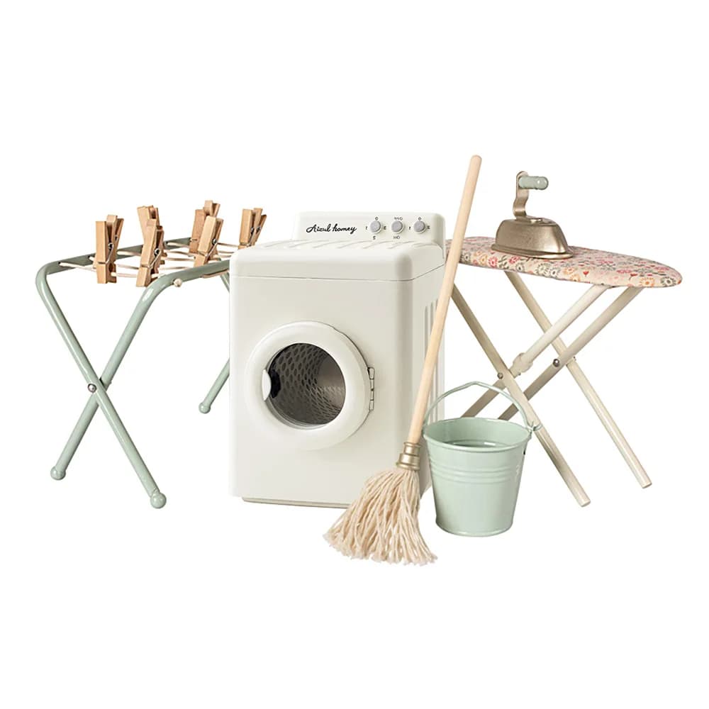 Aizulhomey meubles de maison de poupée machine à laver en métal accessoires de maison de poupée pour 1/6 Blythe BJD OB24 1/6 OB11 enfants jouet cadeaux