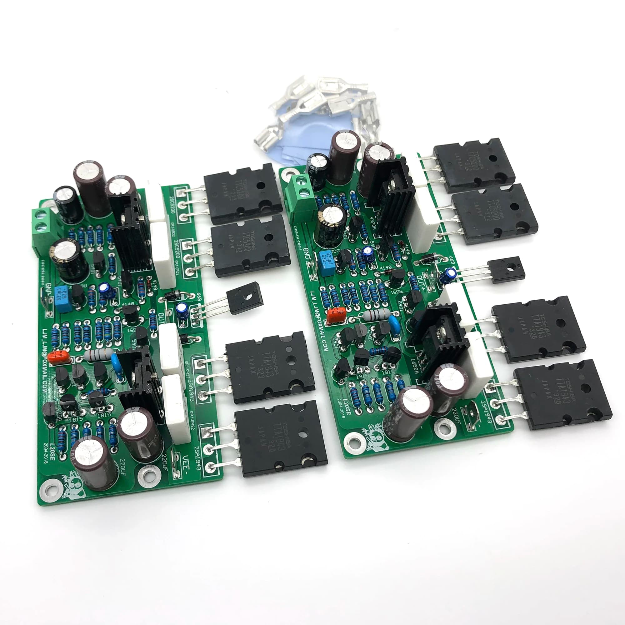 Carte amplificateur audio LJM L20 SE, A1943, C5200, canaux touristes stéréo, 350W, 4ohm, kits de bricolage, 2 pièces