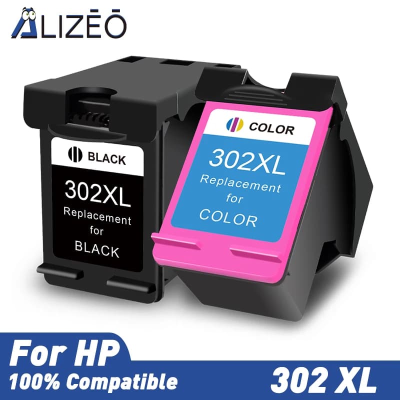 Alizeo – cartouche d'encre reconditionnée pour imprimante HP 302XL, pour imprimante HP Deskjet 1110 2130 1112 3630 3632 3830 4650 4652 4528 4527 4523