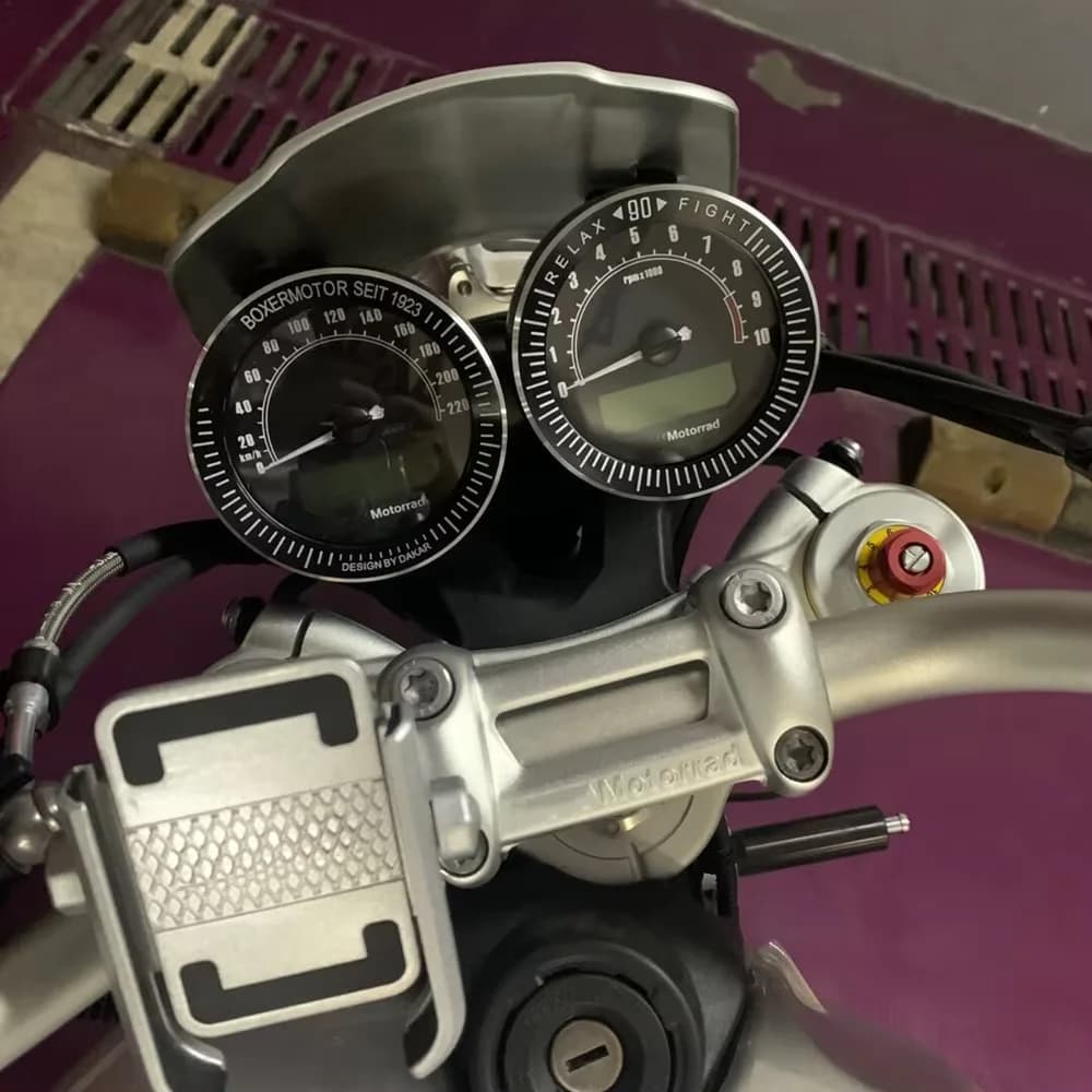 2 Pièces Anneau de Cadran de Compteur de Vitesse en Aluminium CNC pour Moto, Cache de Compteur de Vitesse et Tachymètre pour R Nine T R9T 2019-UP