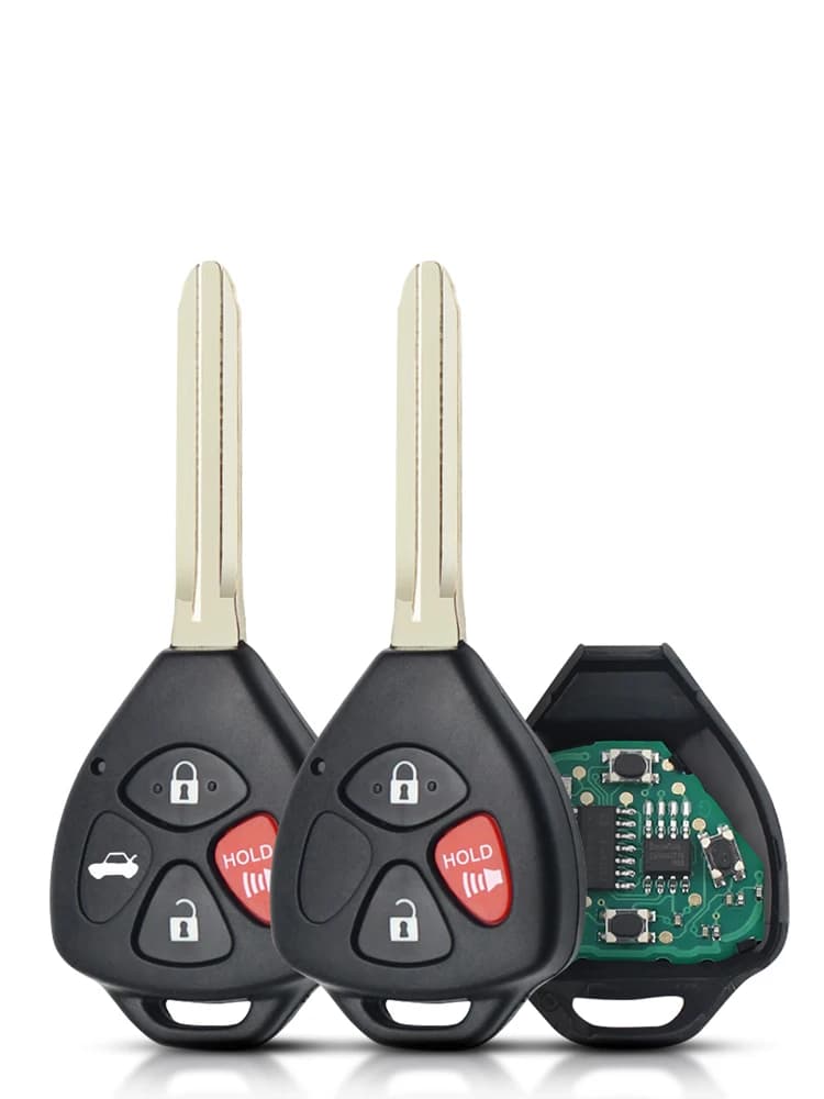 KEYYOU – clé télécommande de voiture à 3 boutons, HYQ12BBY, 314.4Mhz, pour Rav4 Toyota Camry 2006 2007 2008 2009 2010 2011 2012, clé TOY43, puce ID67