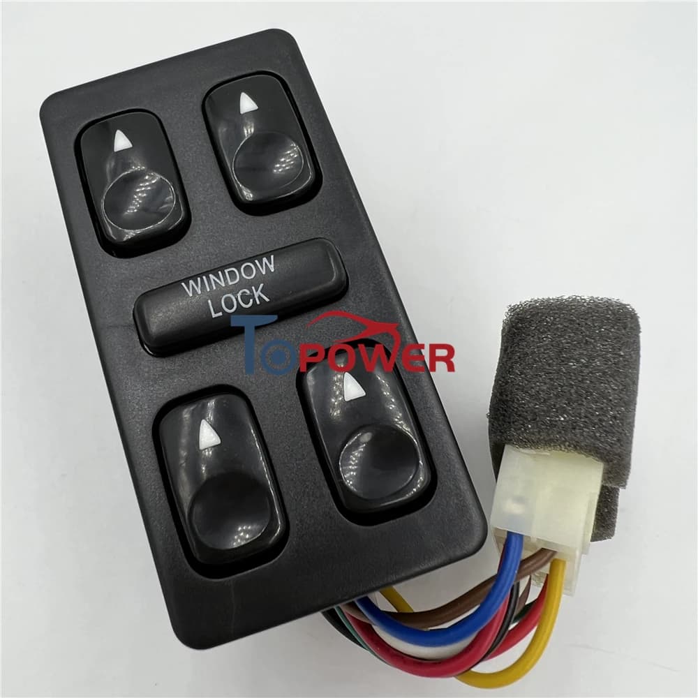Interrupteur de lève-vitre électrique avant gauche côté conducteur 93570-28001 pour Hyundai Elantra Galloper 1.6 1.8 L4 1992-1994 9357028001