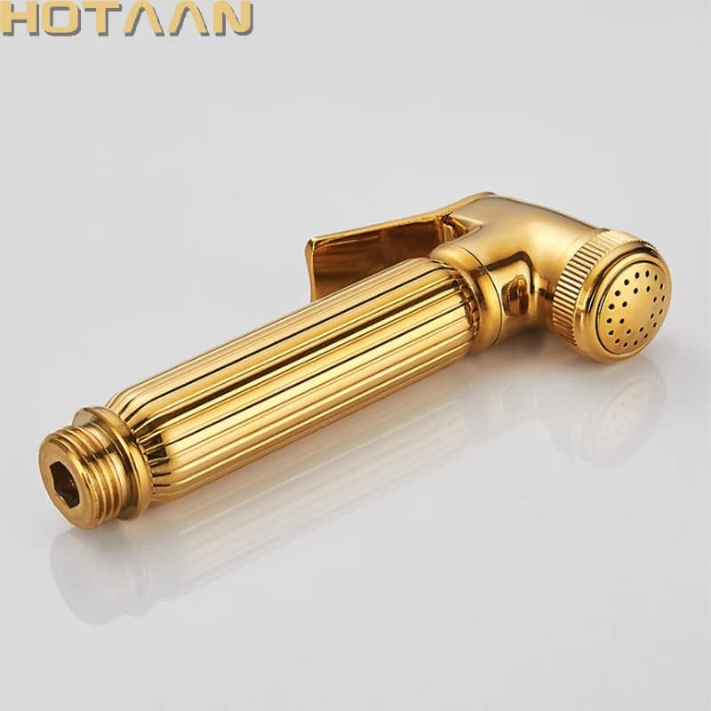 Robinet de Bidet couleur or, salle de bains, robinet de toilette, mélangeur, douche hygiénique, douche musulmane propre, pistolet de bidet portable pulvérisateur
