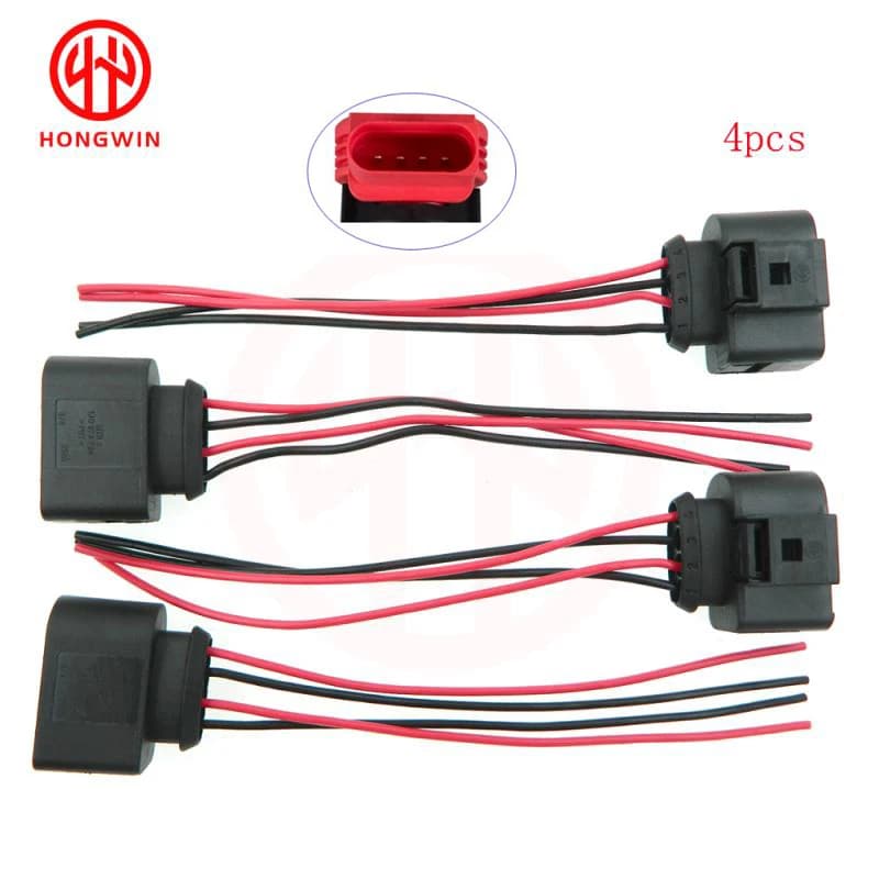 Pack de connecteurs de bobine d'allumage, 4 pièces, pour Audi A3 A4 A5 A6 A8 Q5 VW Jetta Passat J0973724