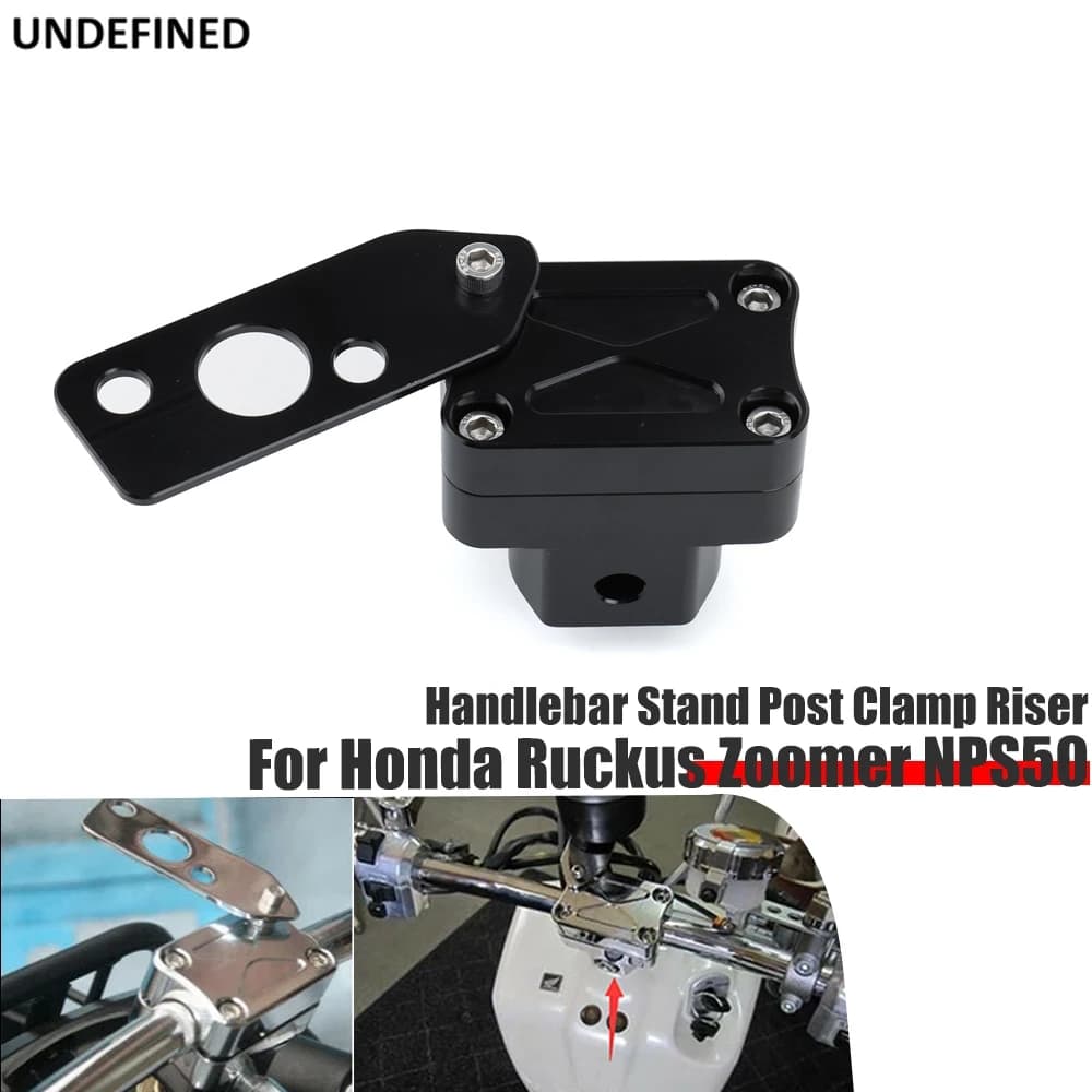 Support de Guidon pour Honda Ruckus Zoomer Scooter NPS50 2003-2012, Pièces de Moto, Noir Chromé