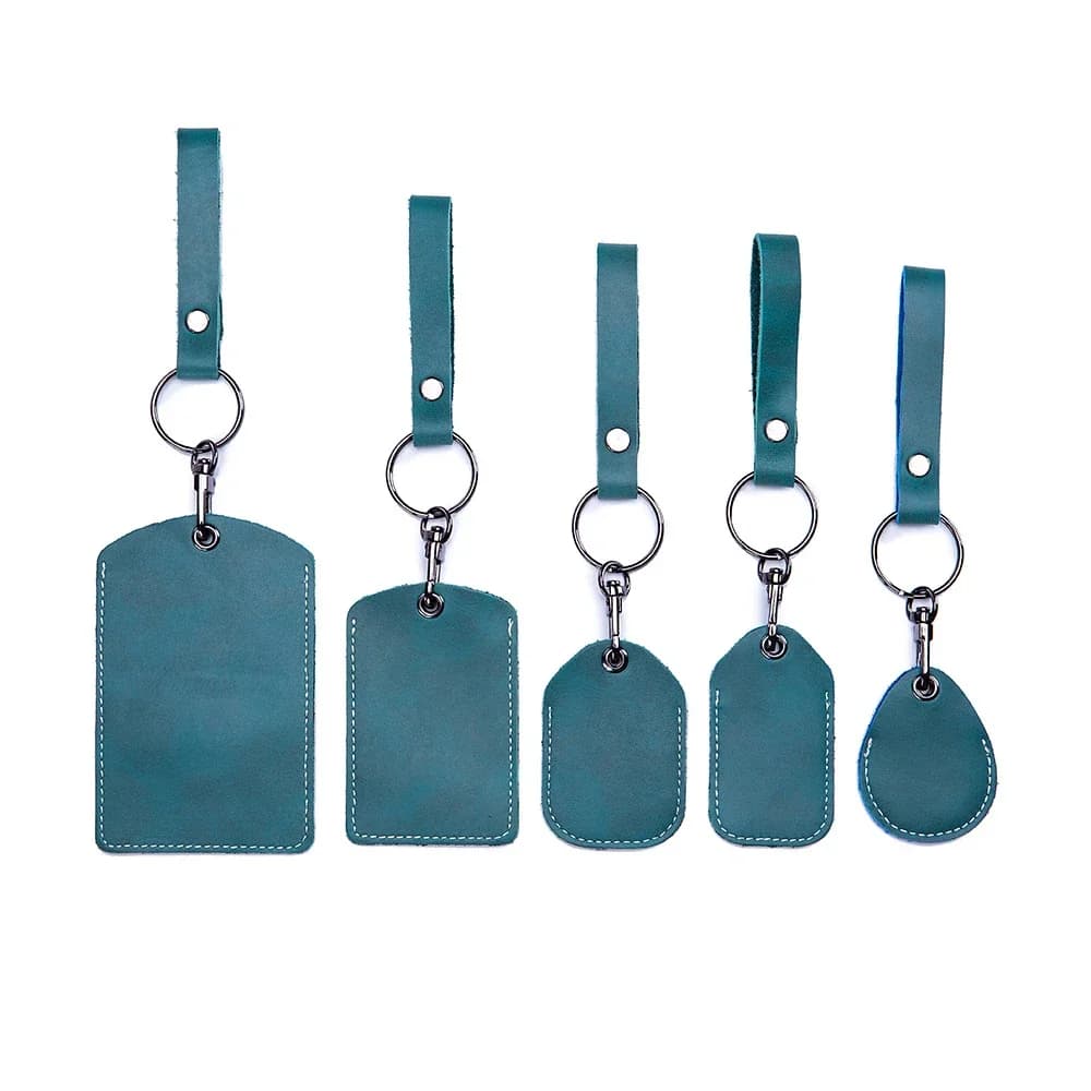 Porte-cartes en cuir de vache, porte-clés, serrure de porte, étiquettes d'accès, étui pour carte d'identité, sac de carte d'accès, anneau d'étiquette de clé